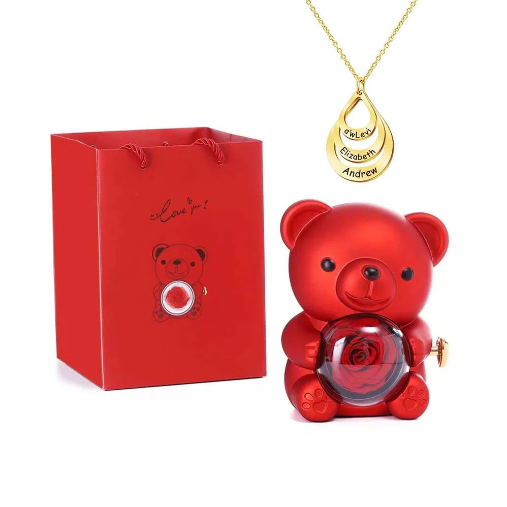RoseCuddle – Rose Teddy Bear Gift